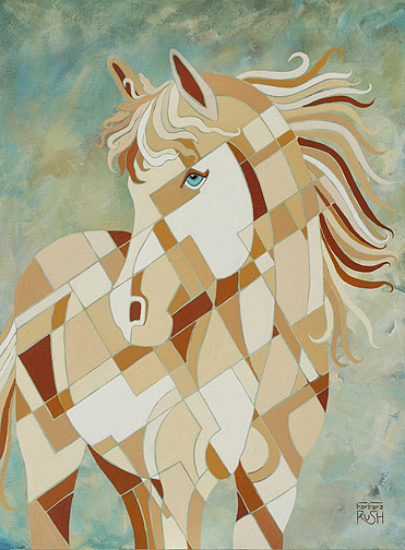 White Horse Art by Barbara Rush