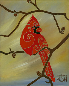 Male Cardinal Painting