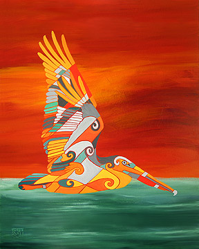 Pelican Painting by Barbara Rush