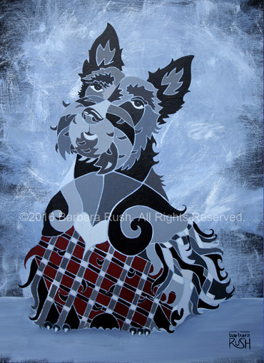 Scottish Terrier Painting by Barbara Rush